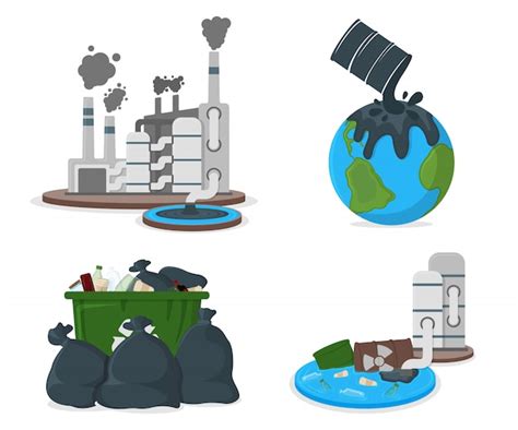 Icono de concepto de contaminación de aceite contaminación de la