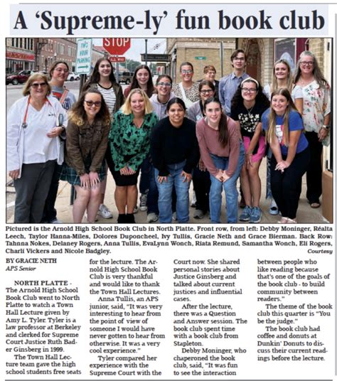 Book Club To Supreme Court Arnold Public Schools