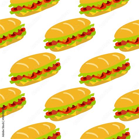 Vector Seamless Pattern With Sandwich Texture For Wallpaper Fills