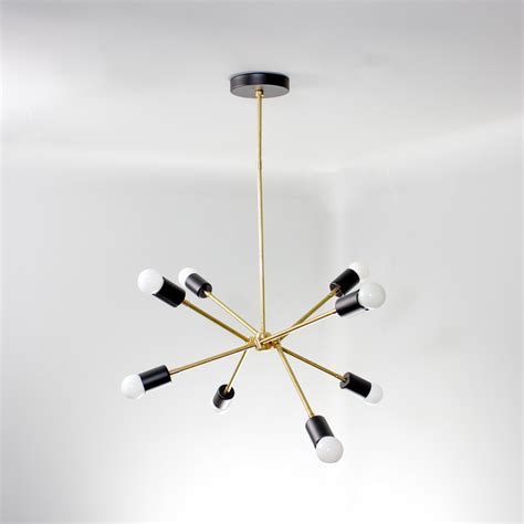 Sputnik Chandelier Mid Century Modern Art Deco Light Fixture