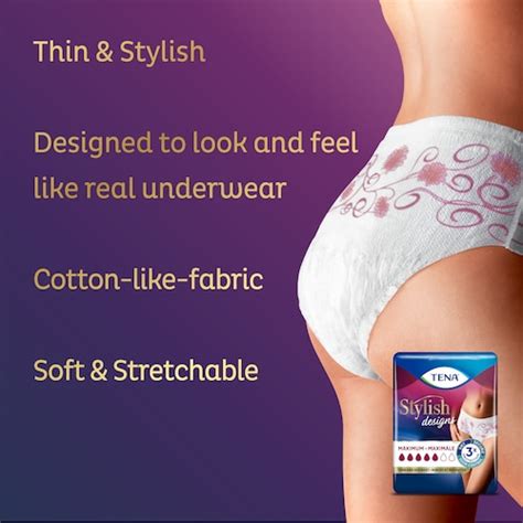 Tena Stylish Designs Maximum Incontinence Underwear