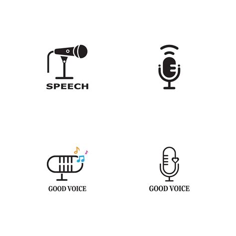 Microphone Icon Vector Design Template 9803299 Vector Art At Vecteezy