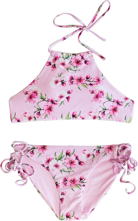 Amazon Flowa Powa Piece Bikini Halter Top Set For Tween And Teen