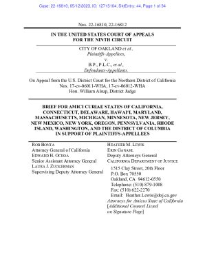 Fillable Online Oag Ca Attorney General Bonta Files Amicus Brief