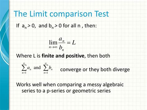 Ppt Sect 9 D Comparison Tests Powerpoint Presentation Free Download