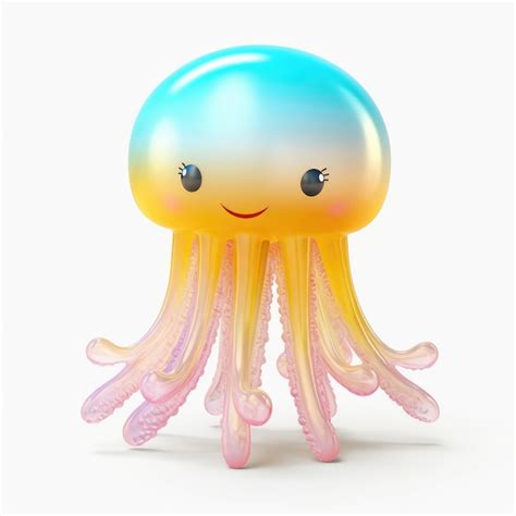 Premium Photo Jellyfish Cartoon Character