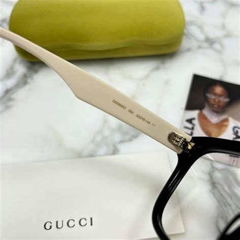 Gucci New Gucci Gg0958o 005 Black Ivory Square Eyeglass Frames Grailed