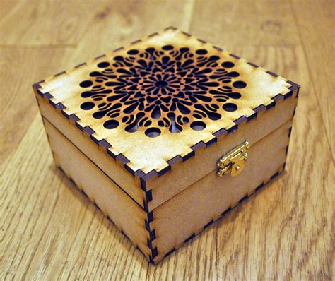 Handmade Laser Cut Jewellery Decorative Box T Lazzylozlasercutter