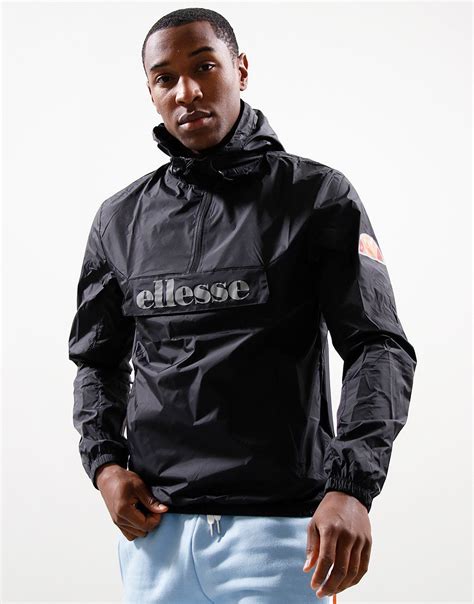 Ellesse Acera Overhead Jacket Black Terraces Menswear