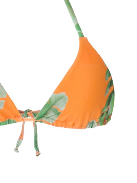 Amir Slama Mata Atl Ntica Triangle Bikini Set Orange Farfetch