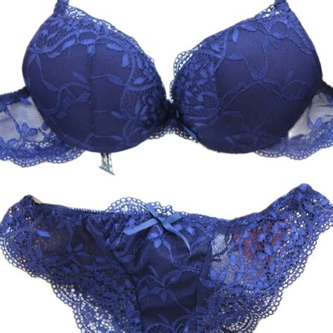 Women Lady Cute Sexy Underwear Satin Lace Embroidery Bra Sets With