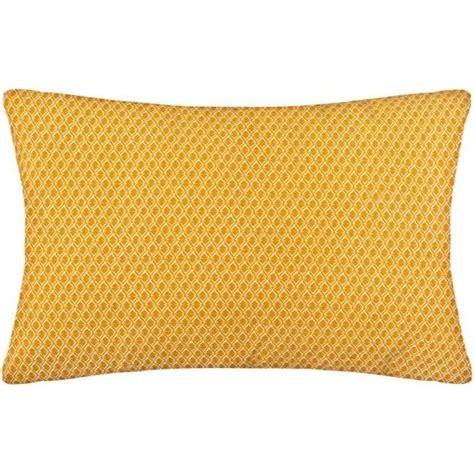 Coussin Motifs Otto Coton Jaune Ocre X Cm Jaune