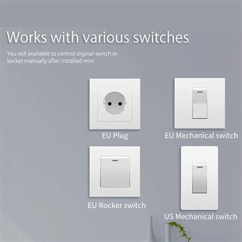 Умный мини-выключатель с поддержкой Wi-Fi, 16 А | АлиЭкспресс