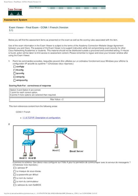 PDF Exam Viewer Final Exam CCNA 1 French Version 3 1 Bachman