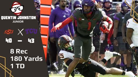 Quentin Johnston TCU WR Vs Oklahoma State 2022 YouTube