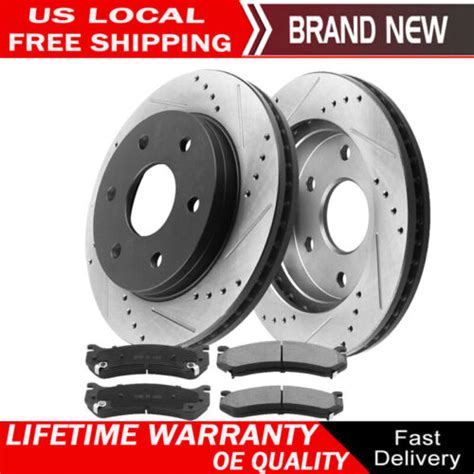 Front Brake Rotors Ceramic Brake Pad For Chevy Silverado Gmc Sierra