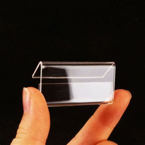 Mini Clear Acrylic Sign Display Holder Price Card Tag Label Stand