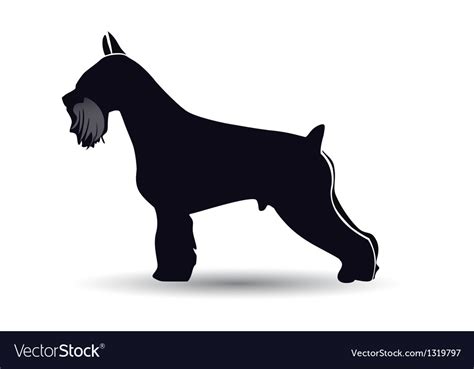 Schnauzer Dog Silhouette Royalty Free Vector Image