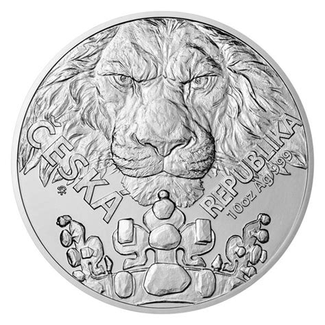 Oz Nzd Niue Silver Czech Lion Coin Bu European Mint