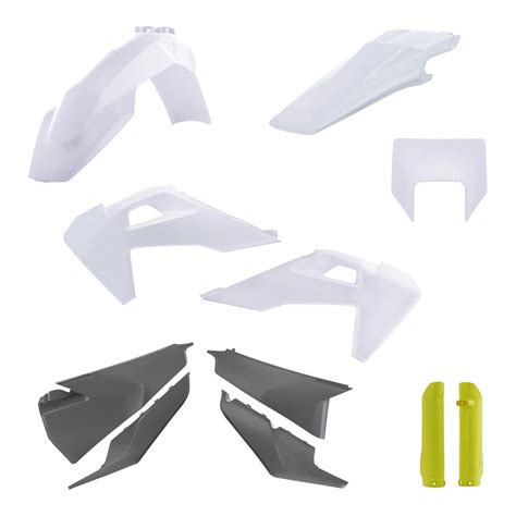 Kit Plastiques Complet Acerbis Husqvarna Fe Blanc Gris