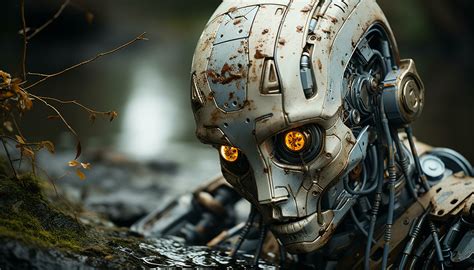 Futuristic Robot Men In Science Horror Cyborg Technology Spooky Metal