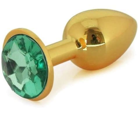 Plug Anal Joya Metálico dorado Talla M Dilatador Anal Cuotas sin interés