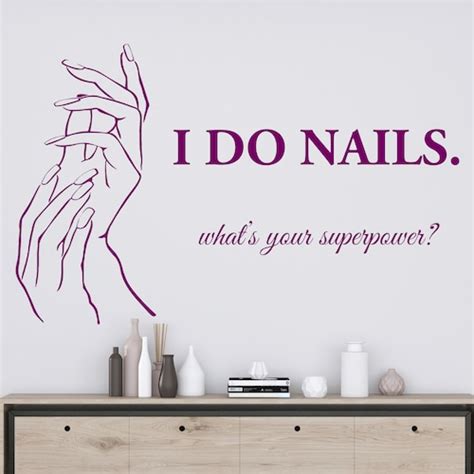 Nail Salon Wall Decal Manicure Pedicure Window Sticker Nail Etsy