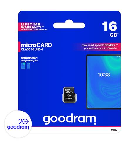 Karta pamięci micro SD GOODRAM 16GB CLASS 10 UHS I Art Sklep EMPIK