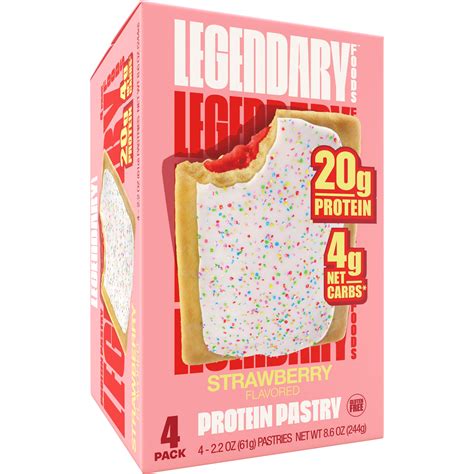 Legendary Foods Protein Pastry Strawberry Pack Protein Snack