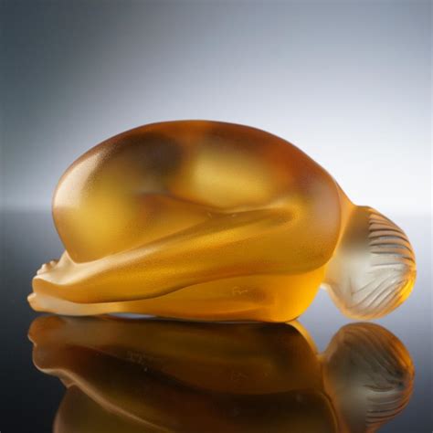 Sold At Auction Lalique Crystal Figurine Resting Nude Woman