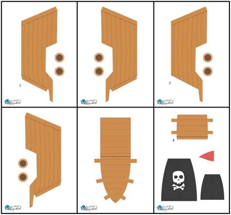 Papermau Easy To Build Pirate Ship Papercraft For Kids By Mon