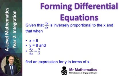 Forming First Order Differential Equations Mr