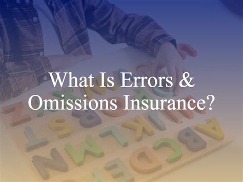 Product Liability Versus Errors Omissions E O