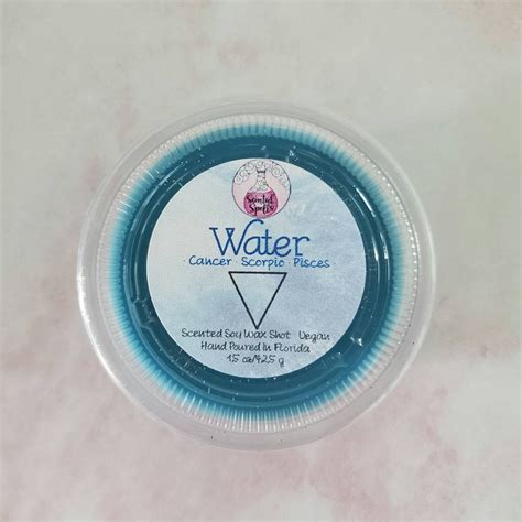 Water Sign Soy Wax Shot Vegan Soy Wax Melts Scorpio Cancer Pisces Four Elements