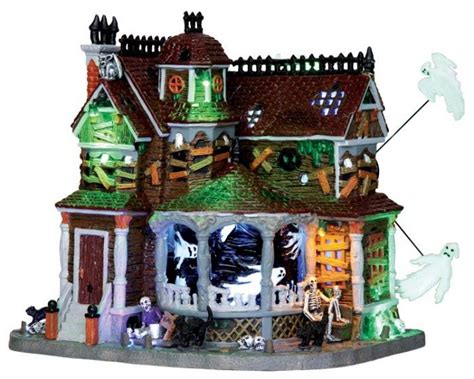 Lemax Spooky Town Last House On The Left Set Of 2 With Adaptor 35548