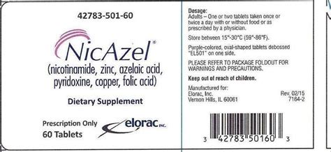 DailyMed - NICAZEL- nicotinamide, pyridoxine, zinc, copper, folic acid tablet, coated