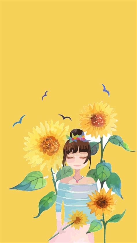 Sunflower Anime Girl Wallpapers - Wallpaper Cave