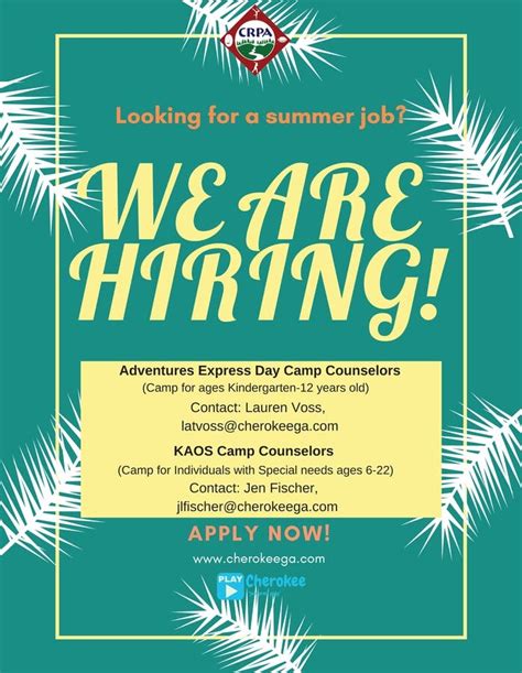 Special Needs Summer Camp Jobs