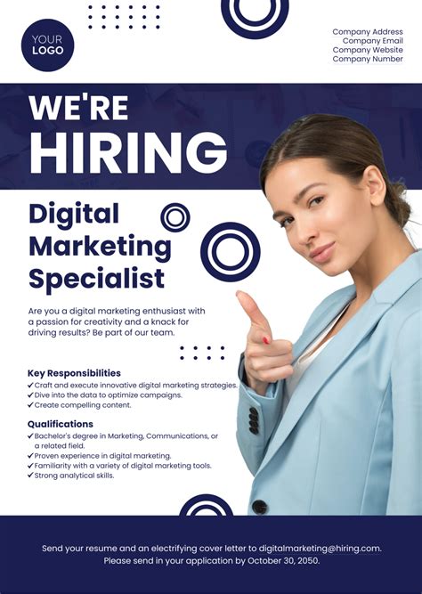 Digital Marketing Specialist Job Ad Template in Word, PDF - Download