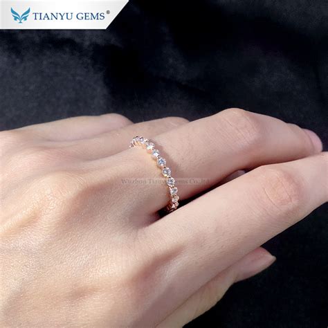 Tianyu Gems Customized 14k 18k Pure Rose Gold Bague Engagement Bijoux