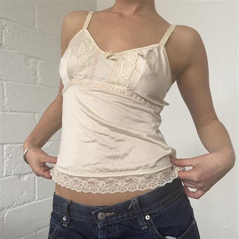 Beige Baby Doll Cami Top Seen On Size Coquette Depop