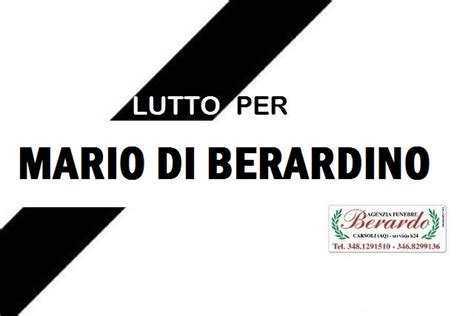 Lutto A Tufo Di Carsoli Per La Scomparsa Di Mario Di Berardino