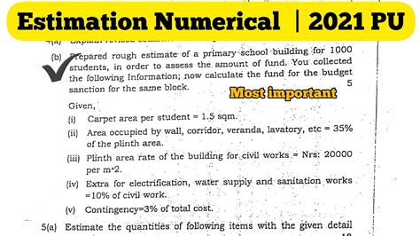 Estimation Numerical Pu Preliminary Estimates Most Important