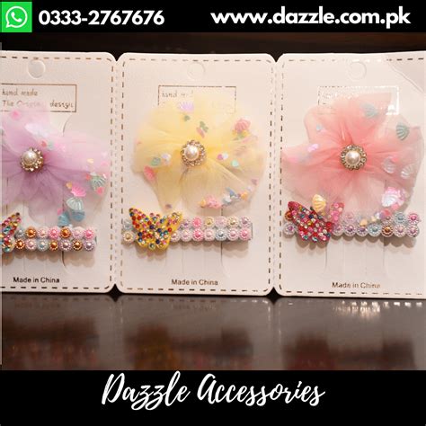 Multi Color Girls Hair Accessories (Pack of 3) - Dazzle Accessories