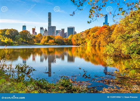 Central Park During Autumn In New York City Stock Image Image Of