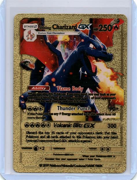 Mavin Shining Charizard Gx Hp Flame Body Thunder Punch Pok Mon