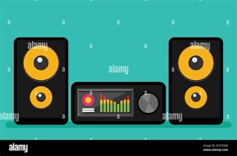 Home Stereo Flat Vector Music Systems Stock Vector Image And Art Alamy