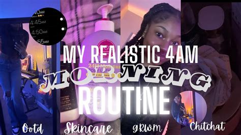 My Realistic 4am School Morning Routine Grwmootdchit Chat 🫶🏽 Youtube