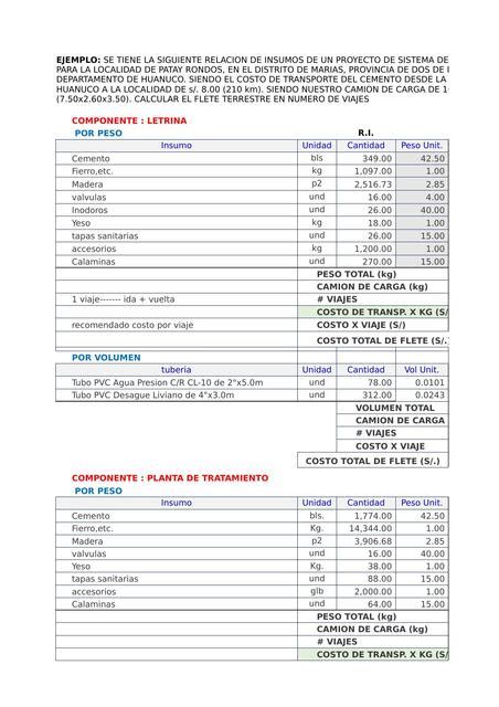 Calculo De Flete Para Transporte De Materiales Anon Udocz Hot Sex Picture