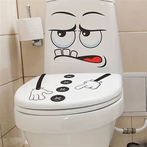 Expression Button Toilet Sticker Toilet Lid Decal Toilet Temu Australia